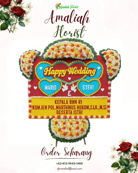 Papan Bunga Pernikahan Gemito